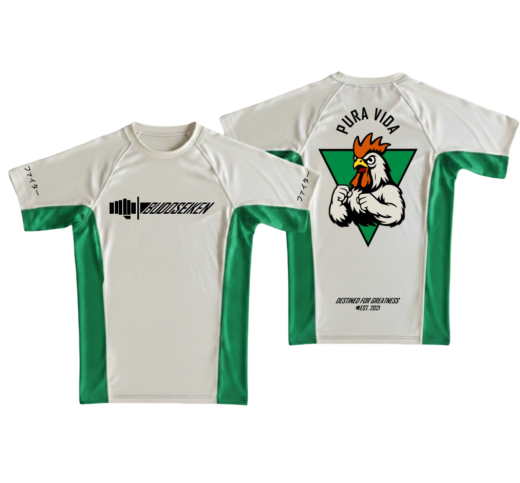 Rooster Rashguard front and back