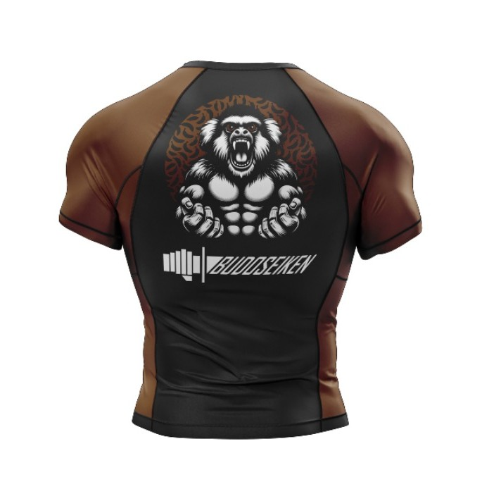 Ranked brown rashguard back