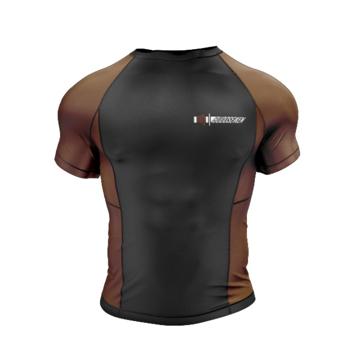 Ranked brown rashguard front